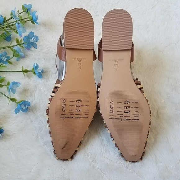 Pilcro Woven Leather Ankle Strap Sandals - Picture 4 of 9